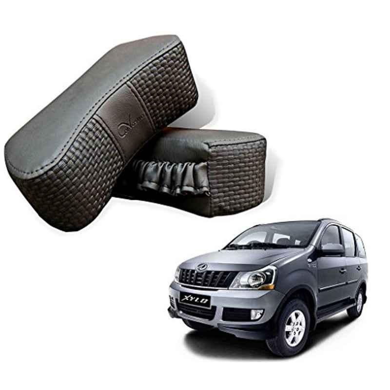 Kozdiko 2 Pcs Memory Foam Grey Car Vastra Neck Rest Cushion Set for Mahindra Xylo, koz_5447