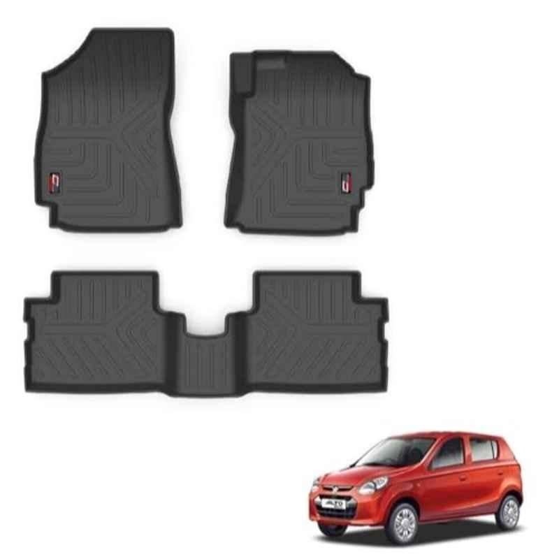 Kozdiko Thermoplastic Polyolefins 3D Life Long Car Floor Mat Set for Maruti Suzuki Alto 800