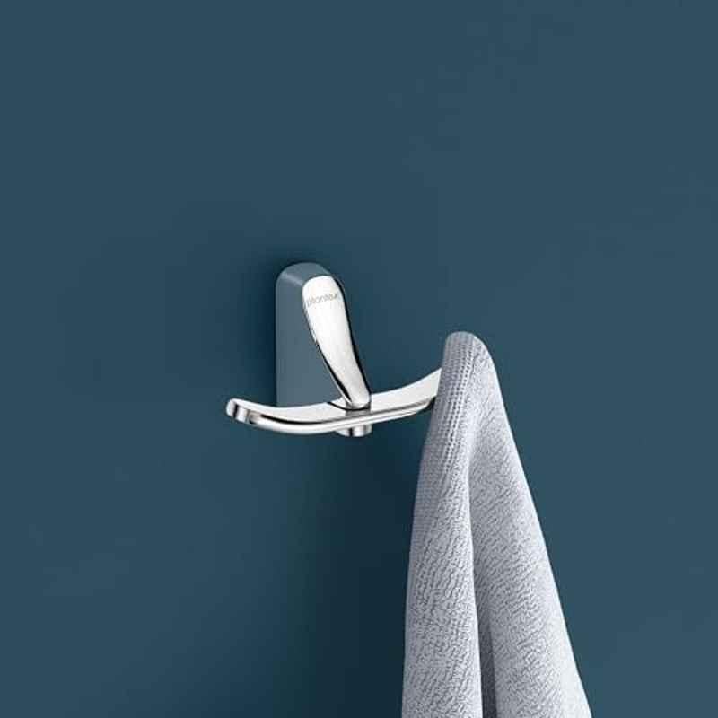 Plantex Brass Silver Mirror Chrome Finish Wall Hanging Hook