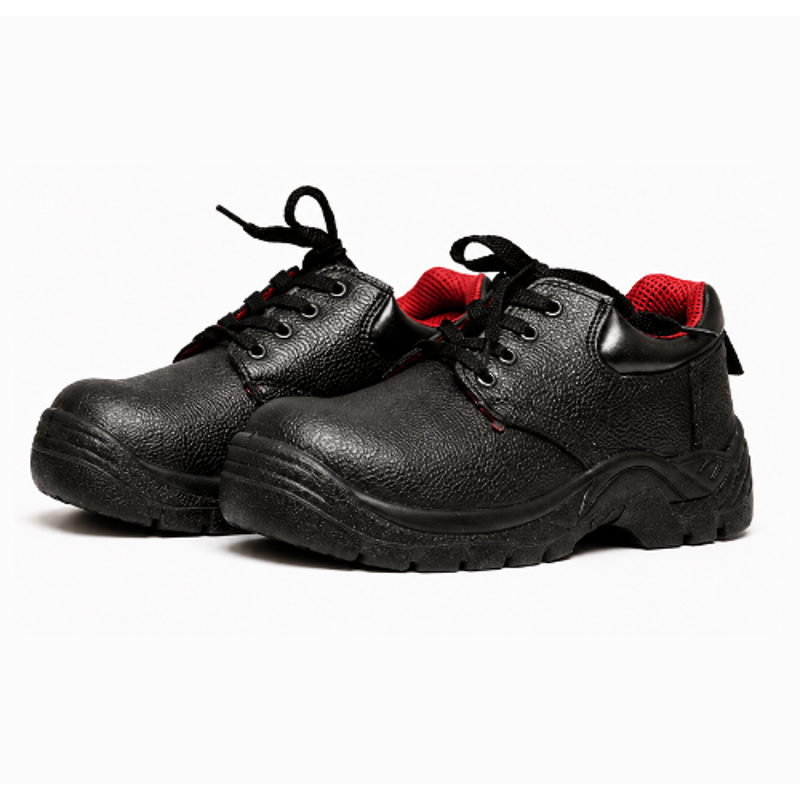 Darit ES-263-6 Leather Steel Toe Black Work Safety Shoes, Size: 6
