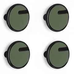 Plantex Knobs for Drawers/Drawer Knobs/Round Knob for Cabinets/Pull-Push Knob for Kitchen/Bedroom/Drawer (Pack of 4) SH-433, DC-Black & Green