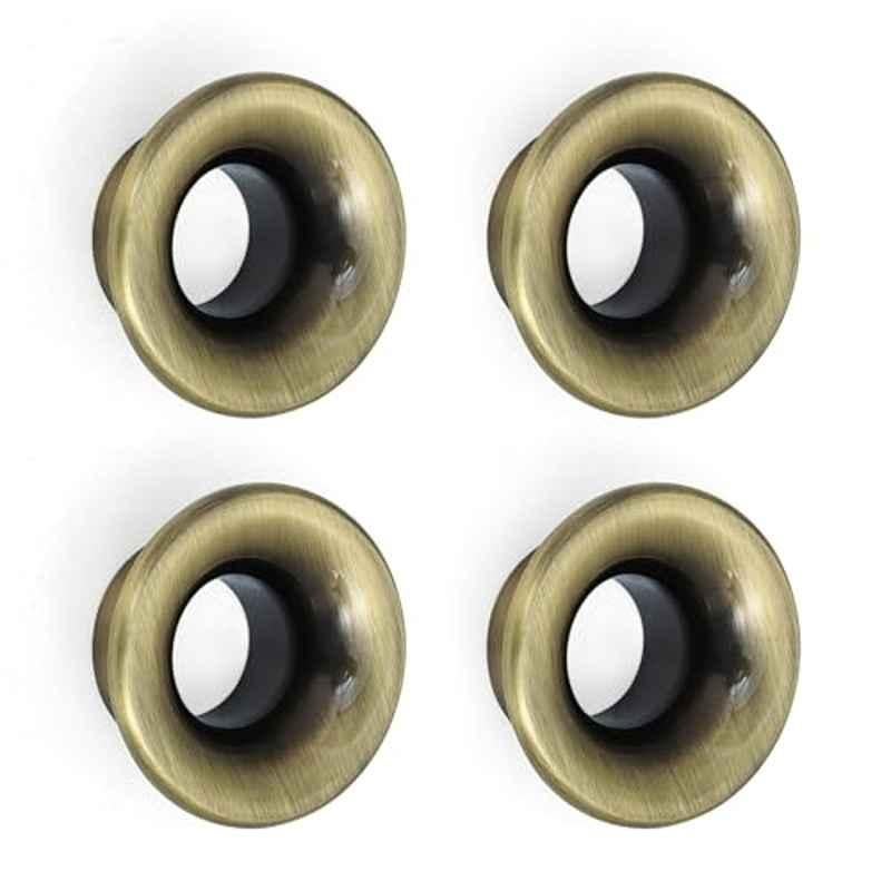 Plantex Knobs for Drawers/Drawer Knobs/Round Knob for Cabinets/Pull-Push Knob for Kitchen/Bedroom Drawer (Pack of 4) Antique Brass