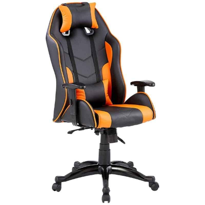 Modern India Seating Leatherette Orange & Black High Back Gaming Chair, MISG12