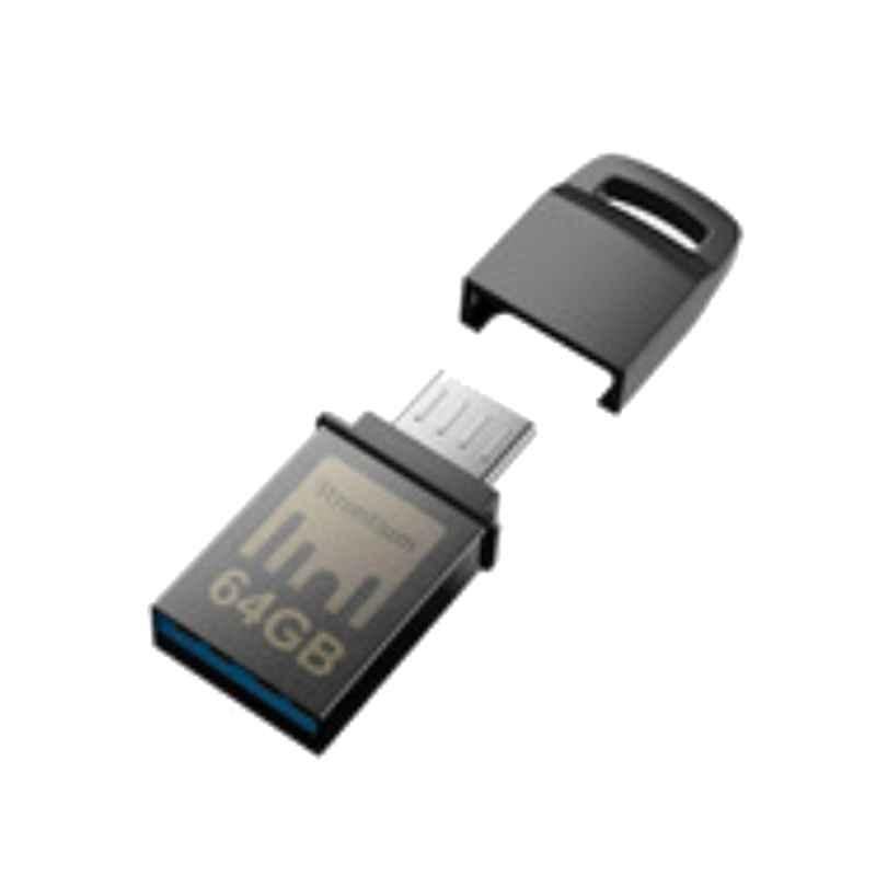 Strontium Nitro 64GB USB 3.1 Grey OTG Pen Drive, SR64GBBOTG2Y