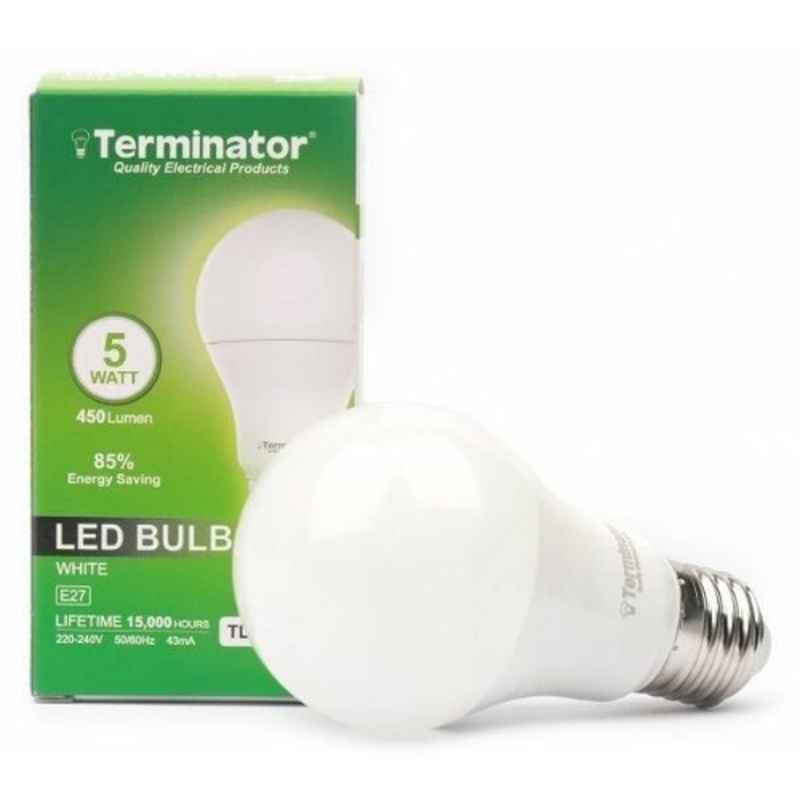 Terminator 5W 220-240V E27 6500K White LED Bulb, TLEDB-5W