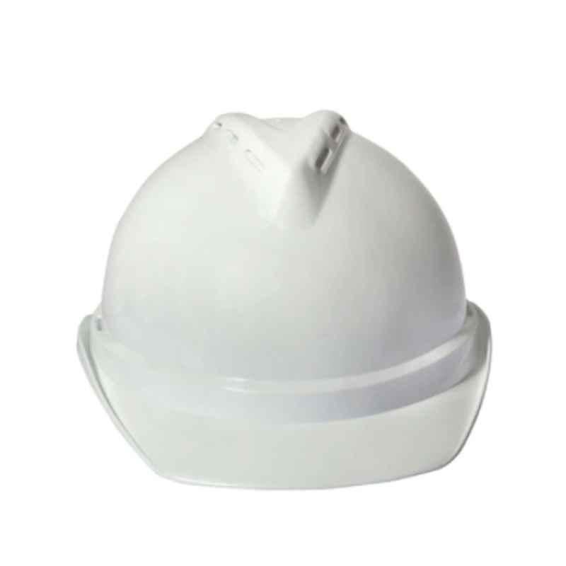 Ameriza Guard HDPE White Safety Ventilated Helmet with Textile Ratchet Suspension, A518240320