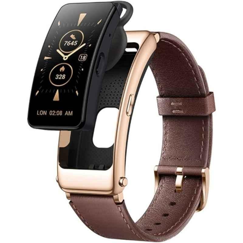 Huawei Talk Band B6 Mocha Brown BT Earphone with Fitness Tracker Leather Strap, HUW-TB-B6-MBRN