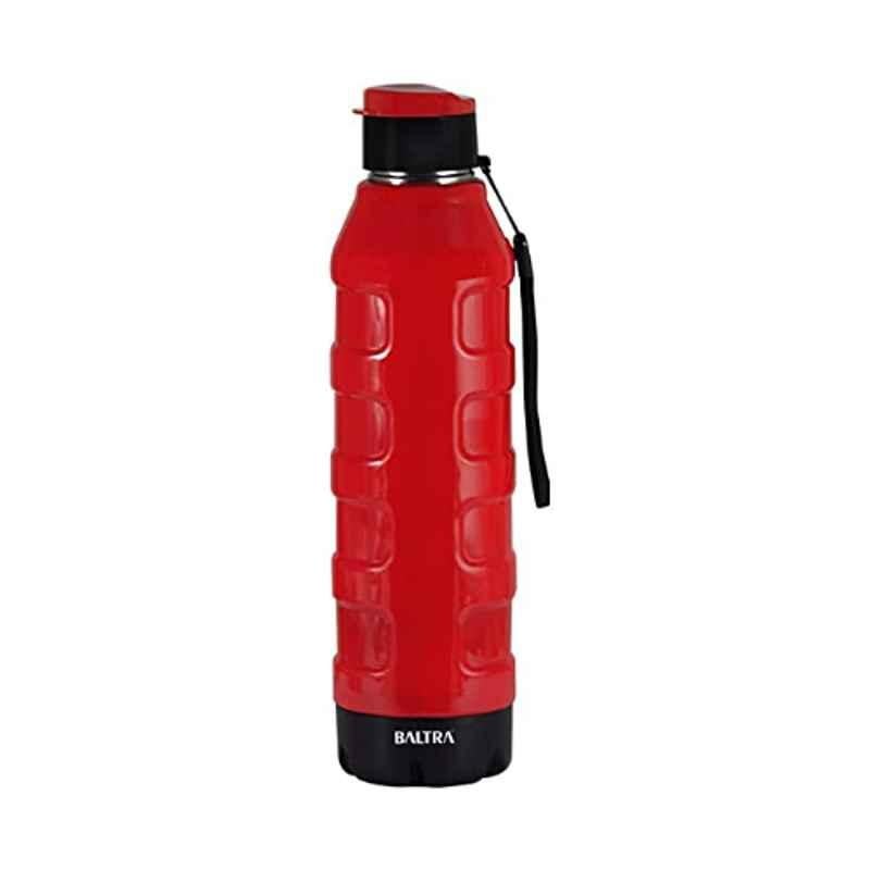 Baltra Rush 700ml Stainless Steel Red Hot & Cold Water Bottle, BSL299