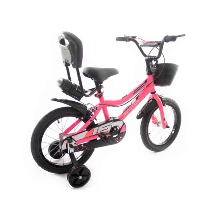 Caya Aviator 16 Floro Baby Pink BMX Adjustable Handle Kids Cycle, Tyre Size: 16 inch