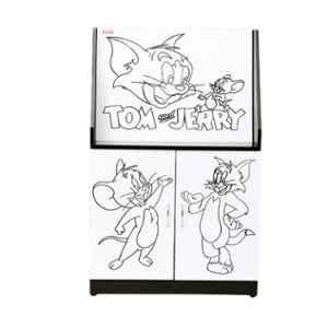 POJ Engineered Wood White Tom & Jerry Cartoon Printed Kids Study Table, POJST0T214