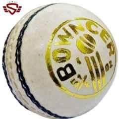 Shaspo White Bouncer Leather Cricket Ball