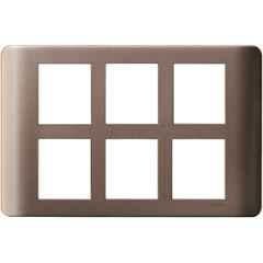 Schneider Electric ZENcelo 12 Module Silver Bronze Fixing Cover Frame, IN84012C(SZ)