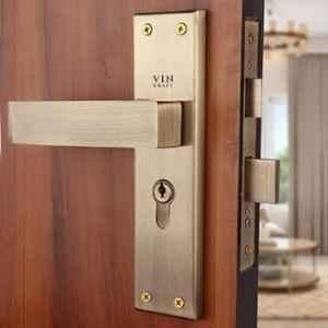 VIN KRAFT 8 inch 60mm Stainless Steel Antique Brass Mortise Door Lock Handle Set with 3 Keys, VK003-8CYS-OSK-AB