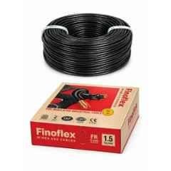 Finoflex 1.5 Sqmm Black CCS FR PVC Insulated Single Core Electric Wire, Length: 70 m