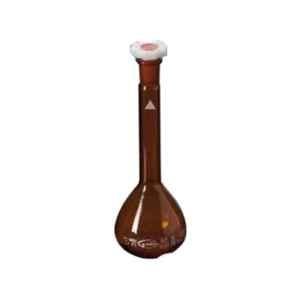 Glassco 25ml Glass Boro 3.3 Volumetric Flask with Penny Head Glass & Polyethylene Stopper, 130.580.04A