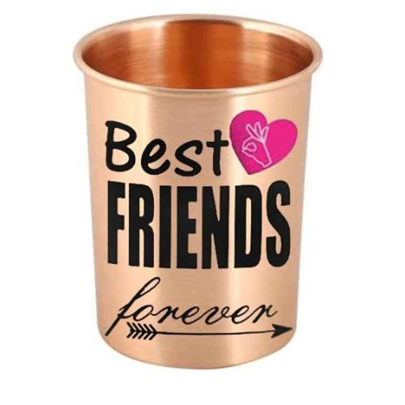 Healthchoice 400ml Jointless Copper Glass with Printed Best Friends Forever