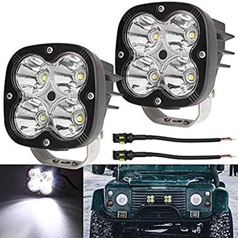 AOW 60W Heavy Super Bright 4Led Spot Flood Beam Driving Fog Lamp (60W, 2 PCS) for Volkswagen Polo Cross