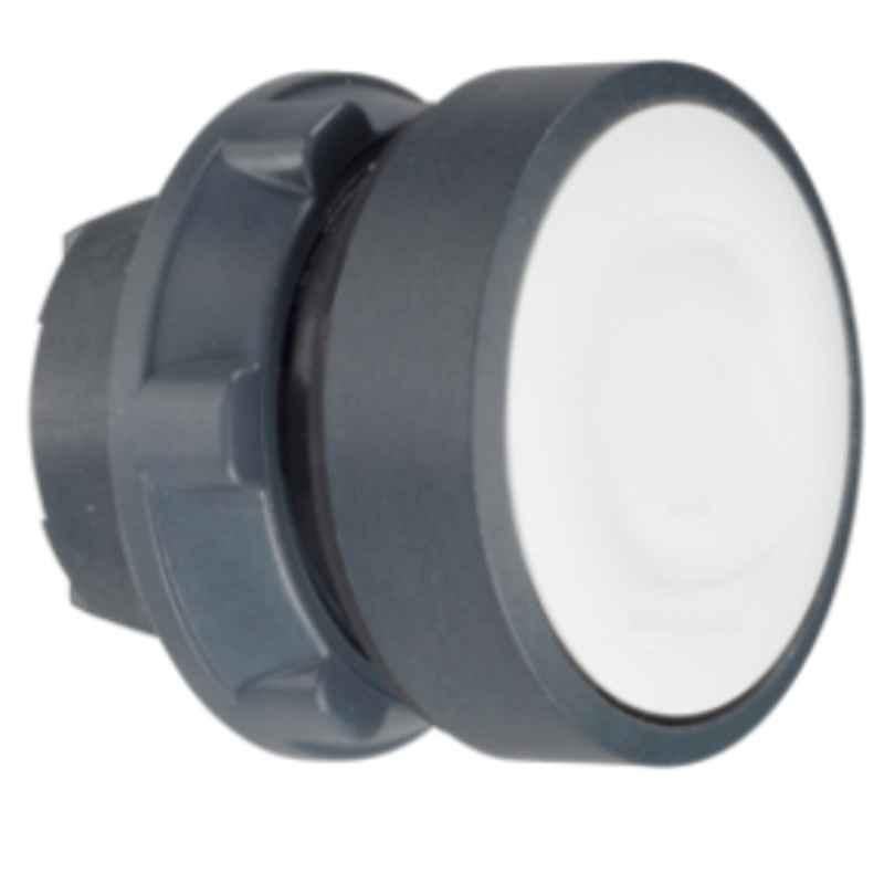 Schneider Harmony 22mm White Flush Spring Return Illuminated Head Push Button for BA9S Bulb, ZB5AW31