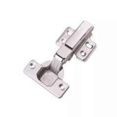 Harrison HQ Cold Rolled Steel 8 deg Half Overlay Nickel Finish Clip on Hydraulic Hinge, 0834