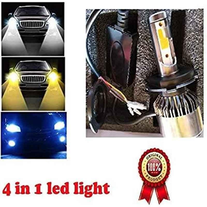 AOW Multi Color LED Anti-Flicker (36W/3800LM) Headlight Bulb with Ultra Bright White Light Universal for All Car (12V - 36W) t-111