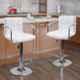 MBTC Cadbury 113kg White Bar Stool Chair with Handrest for Kitchen & Cafeteria