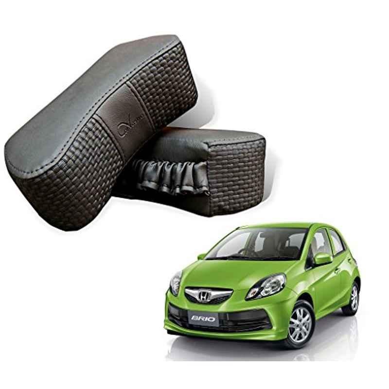 Kozdiko 2 Pcs Memory Foam Grey Car Vastra Neck Rest Cushion Set for Honda Brio, koz_5352