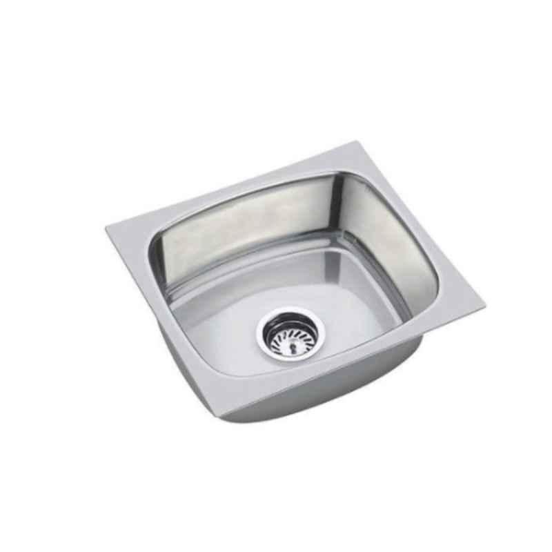 Rigwell Lifetime 18x16x8 inch Hi Gloss Heavy Stainless Steel Single Bowl Kitchen Sink