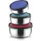 Classic Essentials 1404 3 Pcs Round Steel Grocery Container Set