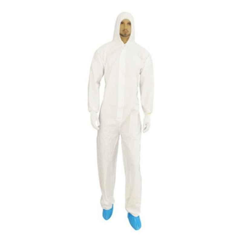 Vaultex White Coverall Protective Suit, Size: Medium, TDC-M