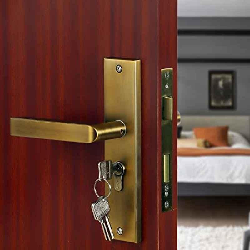 Buy Saze 8 inch Stainless Steel Antique Brass Matt Finish Cylindrical