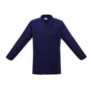 RedStar 300g Polyester & Cotton Navy Blue Full Sleeves Hospital Lab Coat, Size: L
