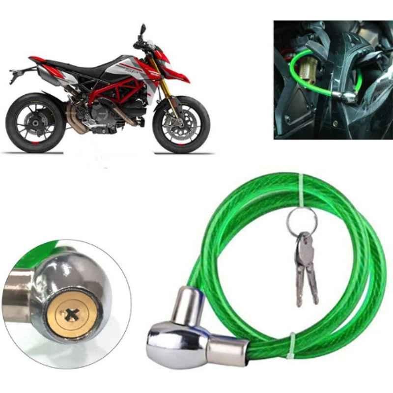 Auto Pearl PVC & Plastic Green Cable Lock for Bikes, Bicycle, Helmet & Luggage, 053