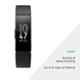 Fitbit Inspire Silicone Black Strap Health & Fitness Tracker, FB412BKBK