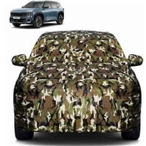Allextreme Polyester Multicolour Camouflage Car Body Cover with Mirror Pocket for Kia Seltos All Model & Years 2019-2024, PV_VLSV13
