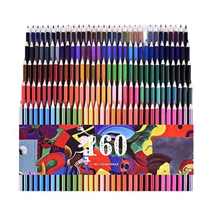Rubik 160Pcs Wood & Plastic Multicolour Colour Pencil Set, RBNSWMW
