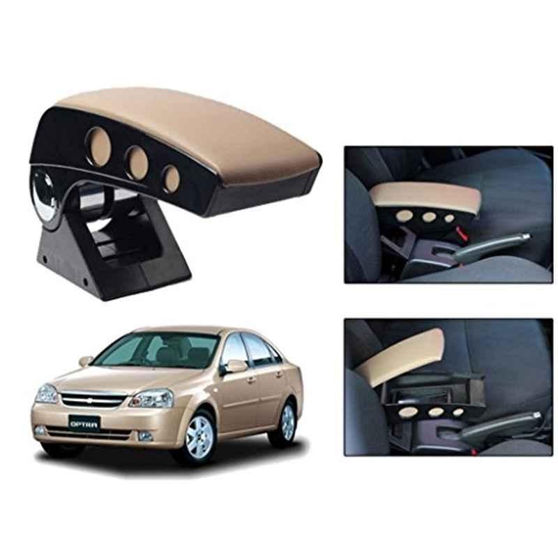 Kozdiko Beige Chrome Finish Car Armrest for Mahindra TUV-300