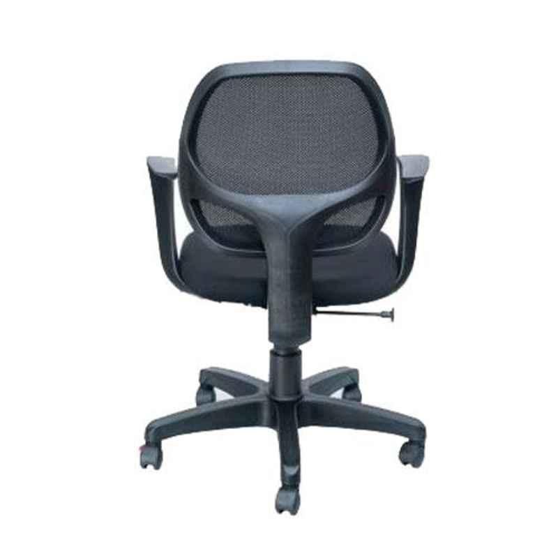 Official Comfort MESH 803 Hydraulic Net Back Black Office Chair with Spring & PU Arms Handle, 1029