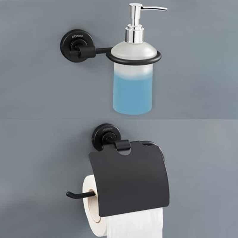 Plantex Daizy 2 Pcs Stainless Steel Black Finish Bathroom Accessories Set