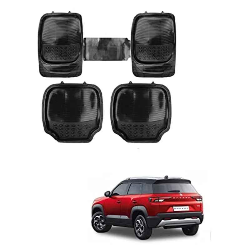 Kozdiko 5 Pcs 4G Beige Rubber & PVC Heavy Car Foot Mat Set for Maruti Suzuki Brezza New 2022, Mat_39