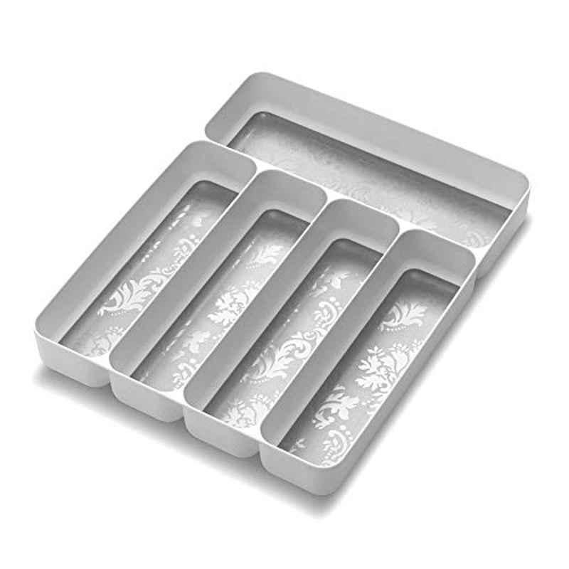 Madesmart 5 Compartment Plastic White Tray, 3528105