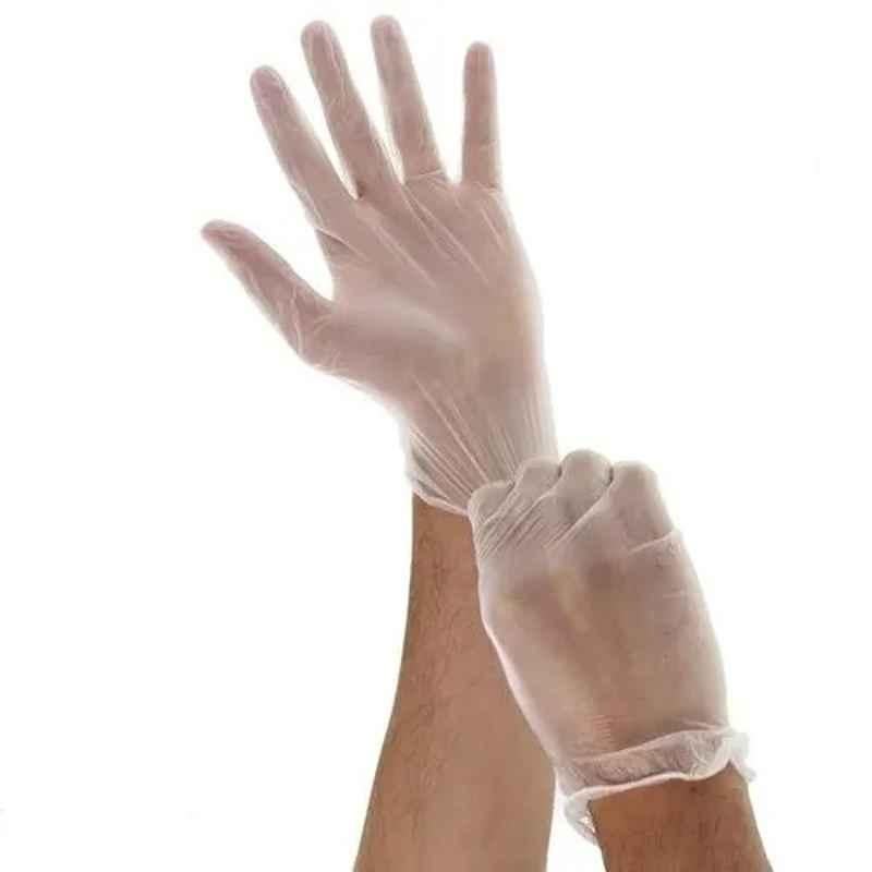 Sama 100 Pcs Clear Powder Free Disposable Vinyl Gloves Set, Size: Small