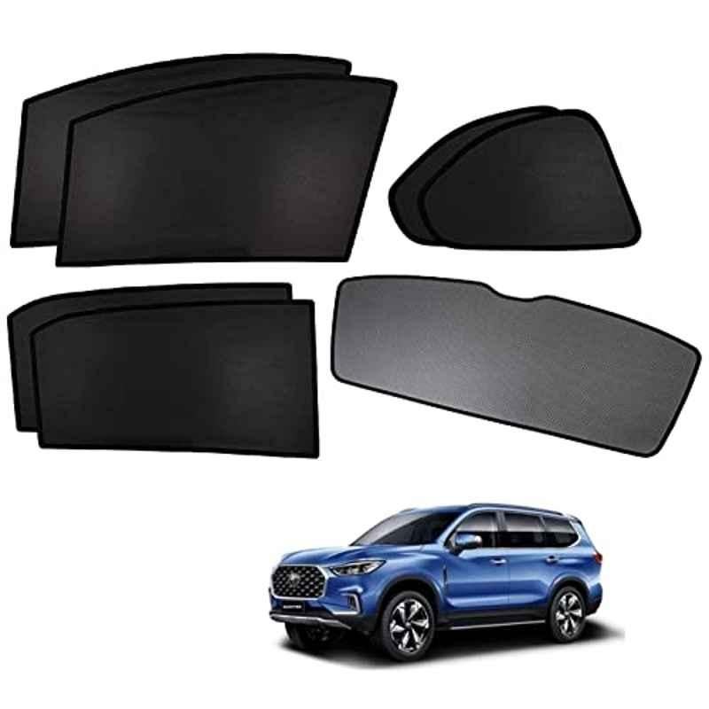 Kozdiko 5 Pcs Polyester Black Non Magnetic Window & Rear Sun Shades Set for MG Gloster