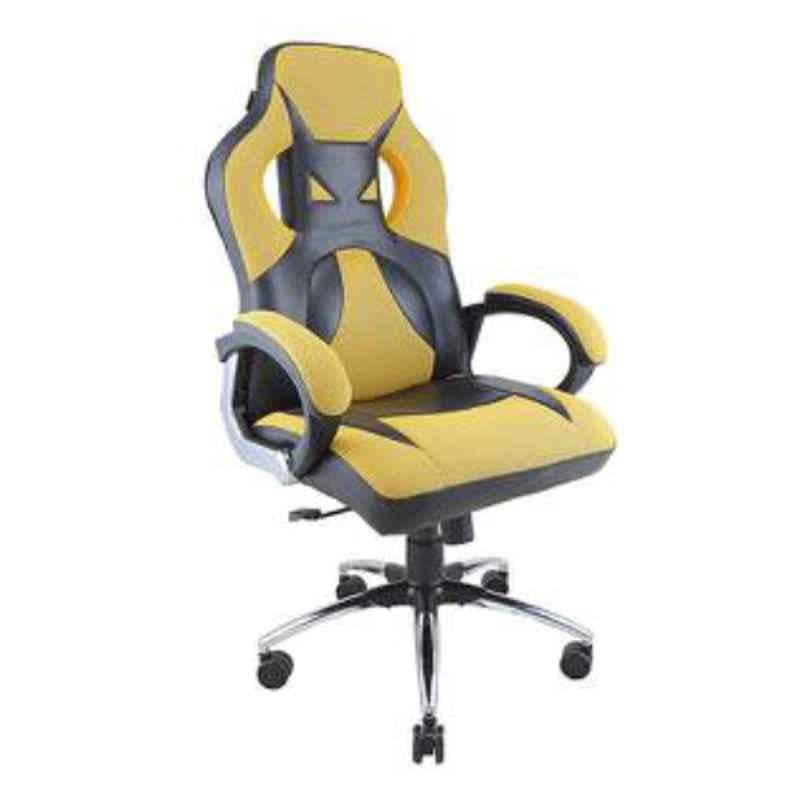 Yellow and white online gaming chair