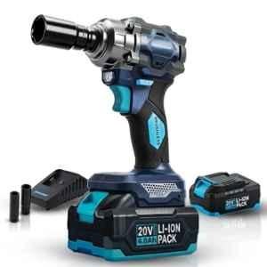 Tomahawk PIW-5999 1/2 inch 20V 2Ah Cordless Impact Wrench with  LED Light & Battery Indicator