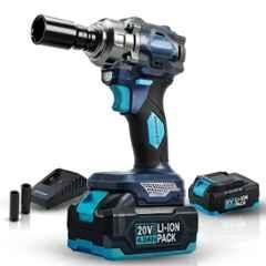Tomahawk PIW-5999 1/2 inch 20V 2Ah Cordless Impact Wrench with LED Light & Battery Indicator