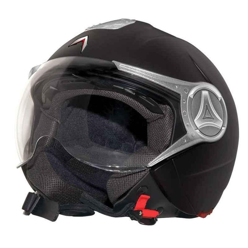 Mavox OX11 Matt Urbane Black Open Face Helmet with Dual Visor, Size: Small
