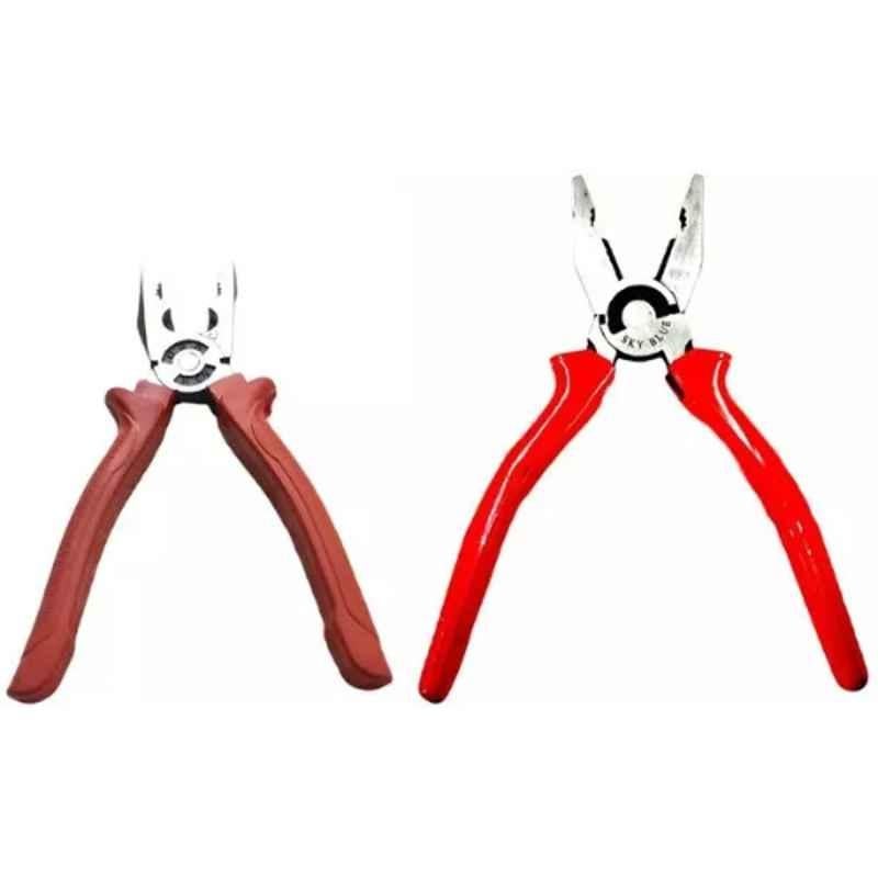 Sky Blue 2 Pcs 7.8 inch Lineman Plier Combo, SBE_PLIER_COMBO_MOD_01046