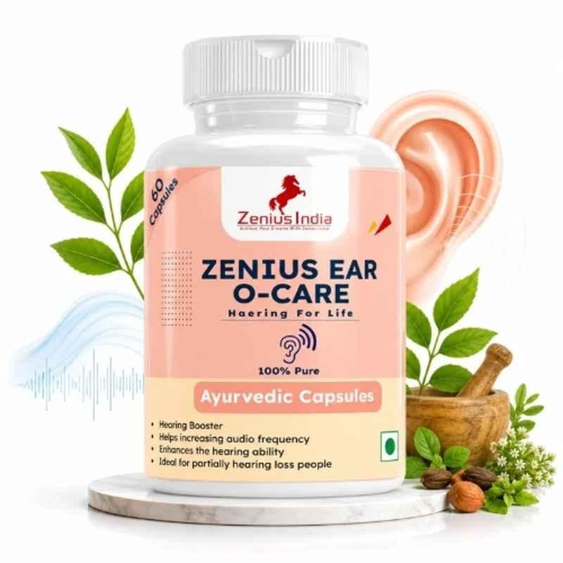 Zenius India 60 Pcs Ear O Care Capsule with Protein, Wheat Germ Oil & Rice Bran Oil for Supports Ear Health & Improves Hearing Ability