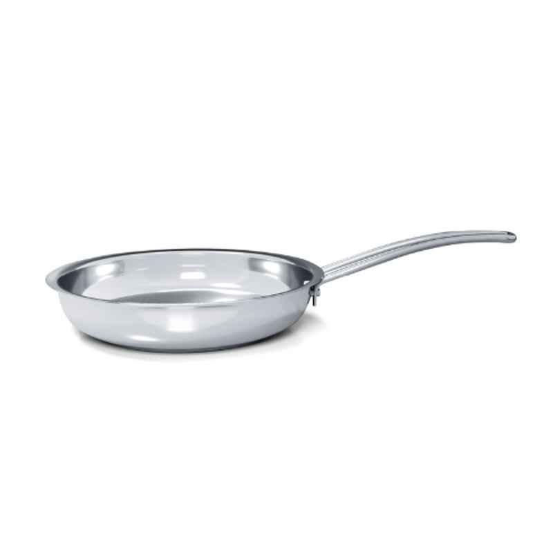 Delici 16cm Stainless Steel Silver Fry Pan, DFP 22W