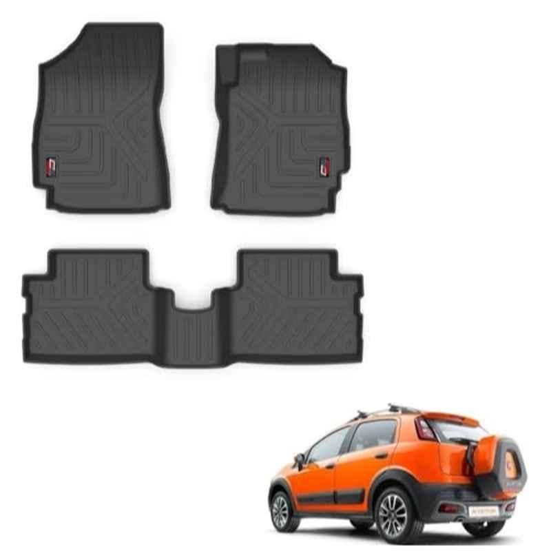 Kozdiko Thermoplastic Polyolefins 3D Life Long Car Floor Mat Set for Fiat Avventura